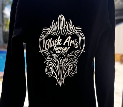 Black Arts zip up hoodie - Image 2